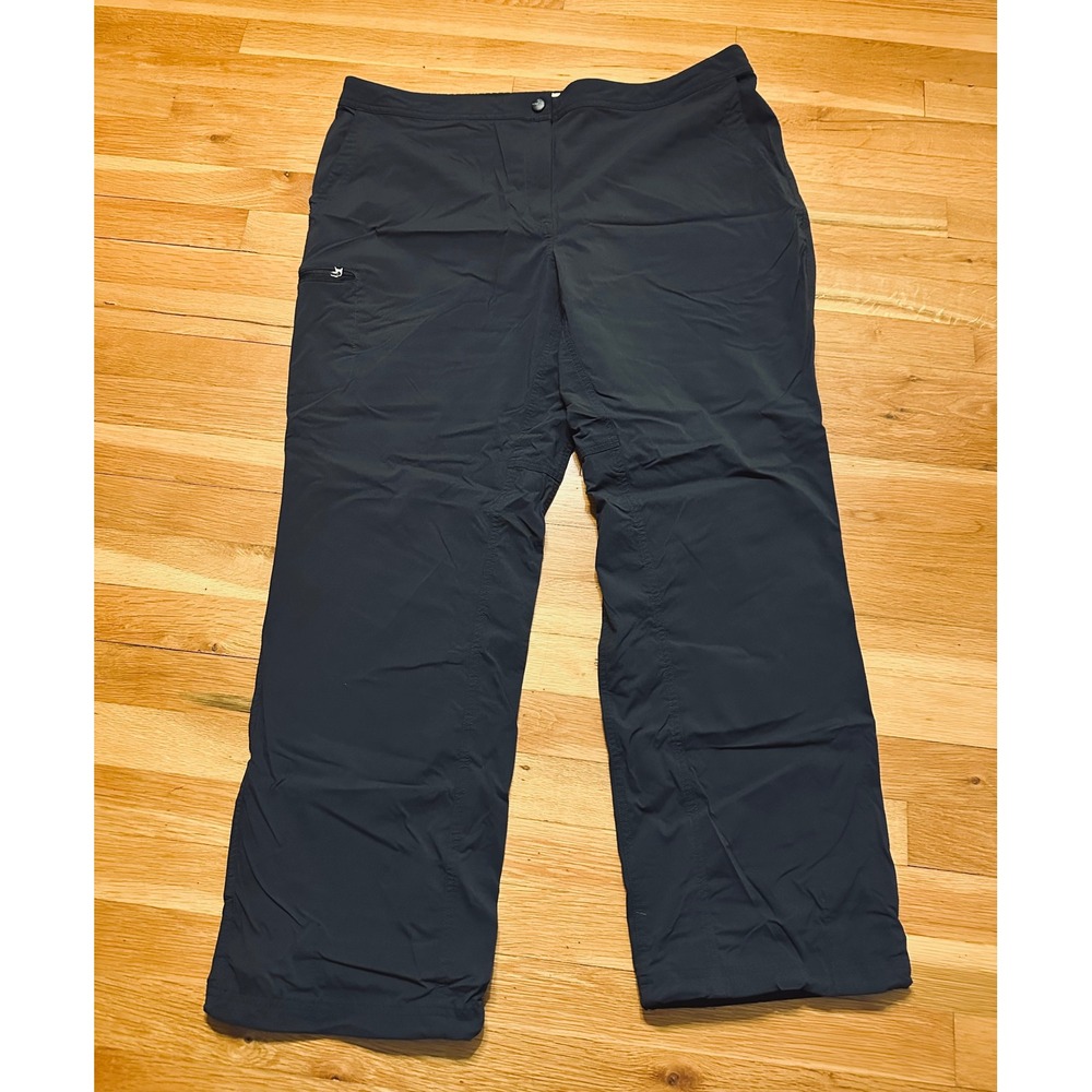 LL Bean Vista Camp Pants Womens 20 Regular Gray Hiking Stretch Outdoor Trousers